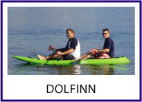 Dolfinn sit on kayak by Finn